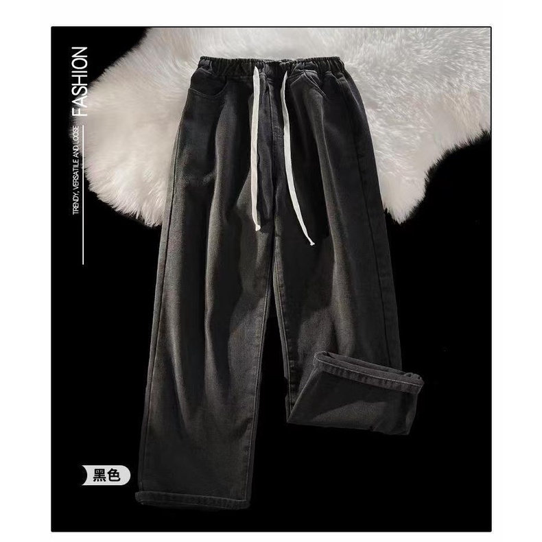 ✨✨ jeans cotton  Đề xuất Quần  nguyên chất co giãn thoải mái eo mã  Đơn giản đi lại S -xxxxxl