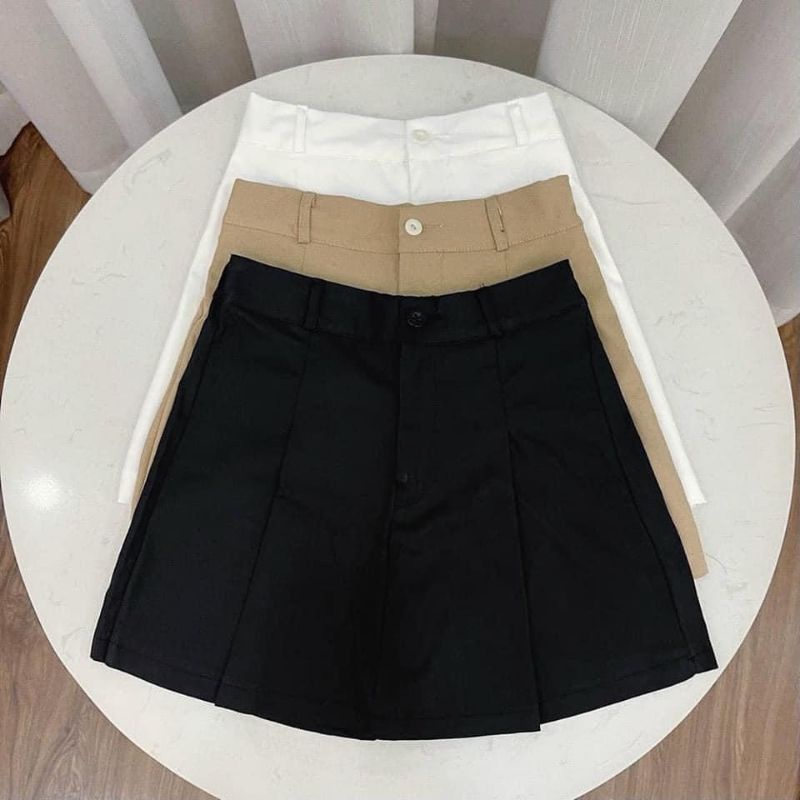 Chân Váy nữ dáng chữ A DÂY KÉO TRƯỚC LƯNG CHUN SAU có quần trong mềm mịn siêu xinh// Thương Thương Shop.