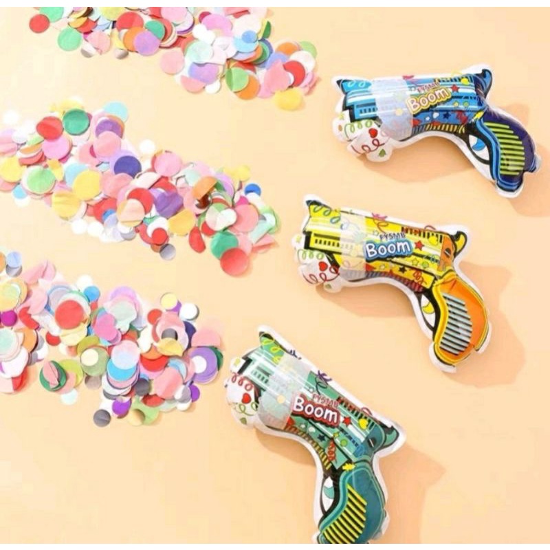 pháo giấy confetti súng bắn vui nhộn, súng thổi hơi hoa giấy tạo bất ngờ sinh nhật, party, noel
