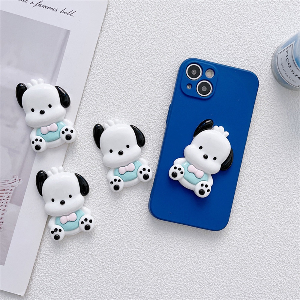 Pacha Giá Đỡ Điện Thoại Bằng Nhựa Resin Hình Chú Chó Hoạt Hình Dễ Thương Để Bàn Phát Sóng Trực