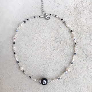 Dây Chuyền Pha Lê Unisex 8-Ball