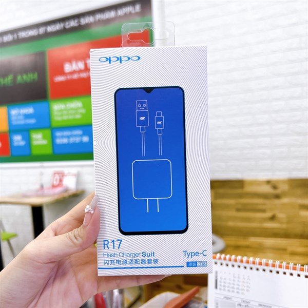 Bộ sạc nhanh Oppo Vooc R17 (Type-C) zin, hàng như hình