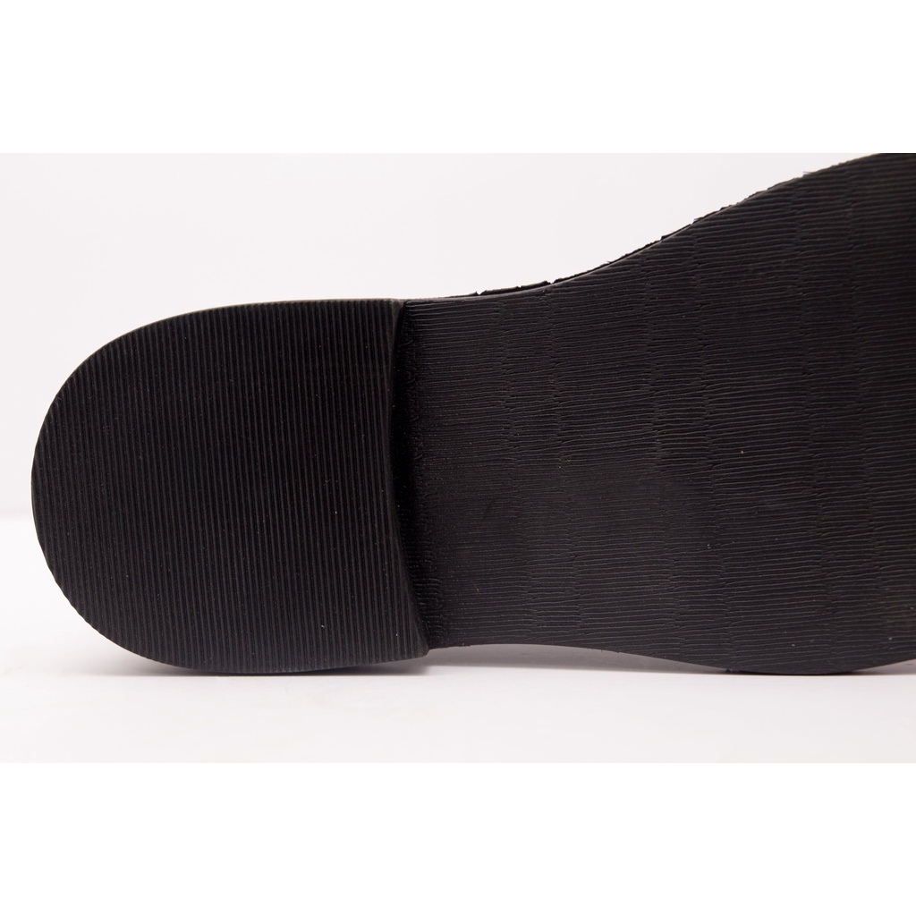 Giày da bò nam FTT Leather Derby trơn tăng chiều cao màu đen mã F0301