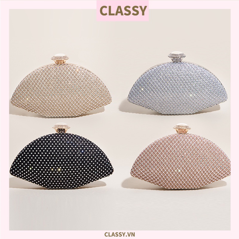 Clutch Classy cầm tay, đeo chéo hình cánh quạt xòe 23x6x12.5cm, nhiều màu thời thượng T1193