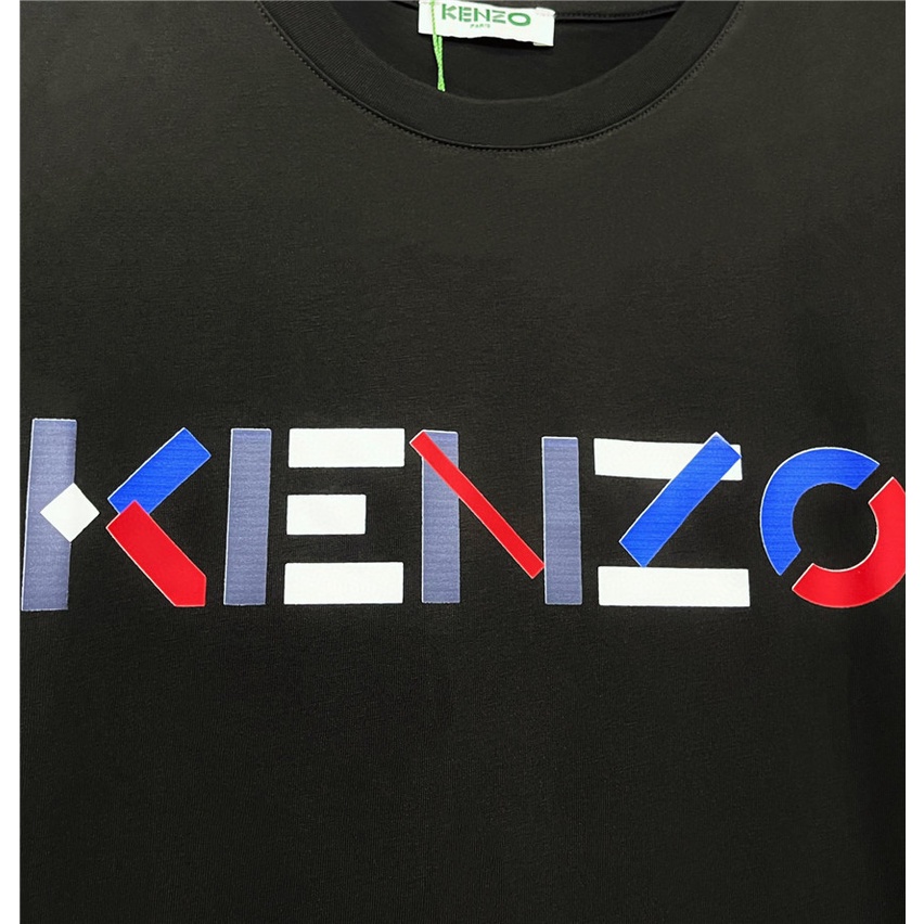 Áo Thun cotton Tay Ngắn Cổ Tròn In Chữ Kenz0 Cá Tính Cho Nam Size S-4XL