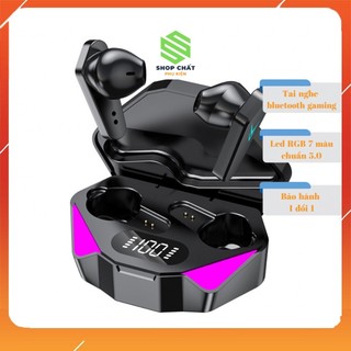 Tai nghe bluetooth gaming , tai nghe không dây x15 gaming chuẩn 5.0 với led rgb cực đẹp phụ kiện shop chất