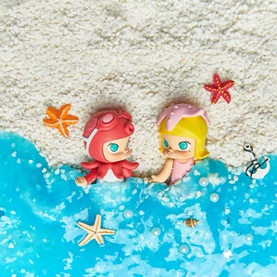 ★Hgtoys★   Popmart MOLLY Ocean Series Blind Box Doll Tide Play Trang trí Quà tặng