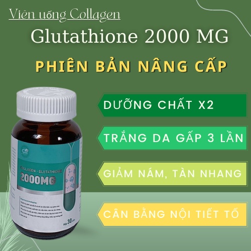 Viên uống trắng da collagen - glutathione 2000 - trắng da,mờ nám,giảm nhăn. - ảnh sản phẩm 3