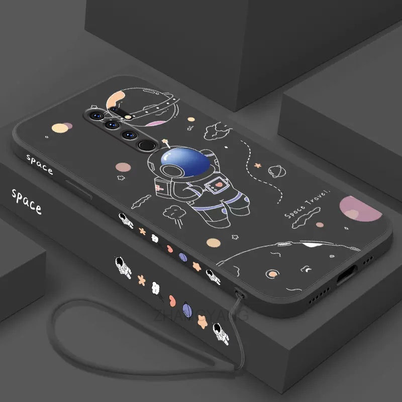 ốp lưng Redmi 9 Ốp Điện Thoại Silicone TPU In Hình Phi Hành Gia Kèm Dây Đeo Cho Redmi 9