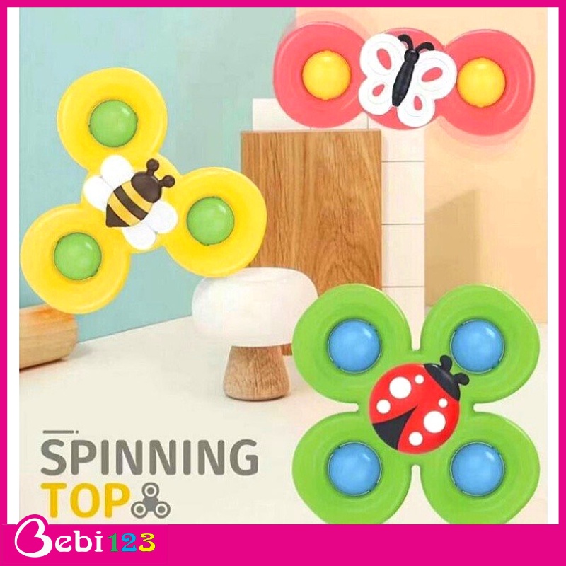 Set 3 đồ chơi con quay Spinner vui nhộn hít tường, tủ lạnh cho bé yêu, chất liệu nhựa ABS an toàn