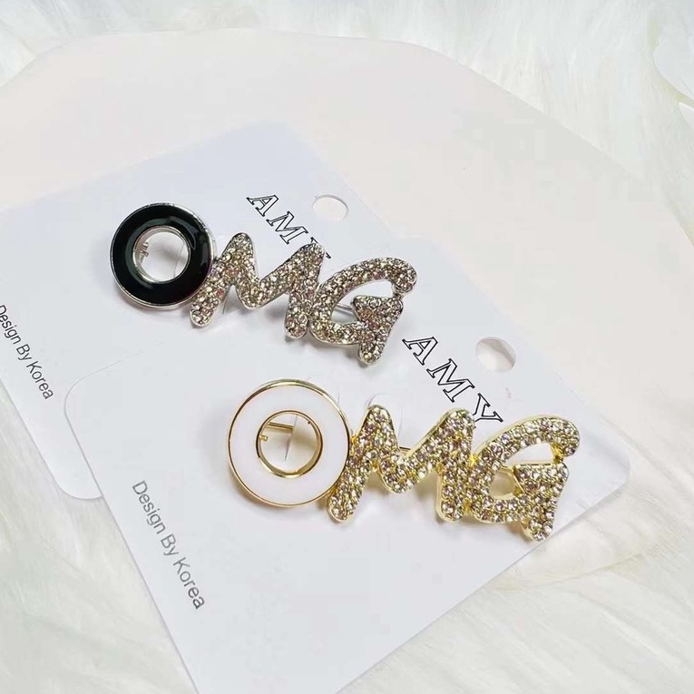 Trâm Cài Áo Khoác Đính Kim Cương Chất Lượng Cao Thời Trang OMG drop oil