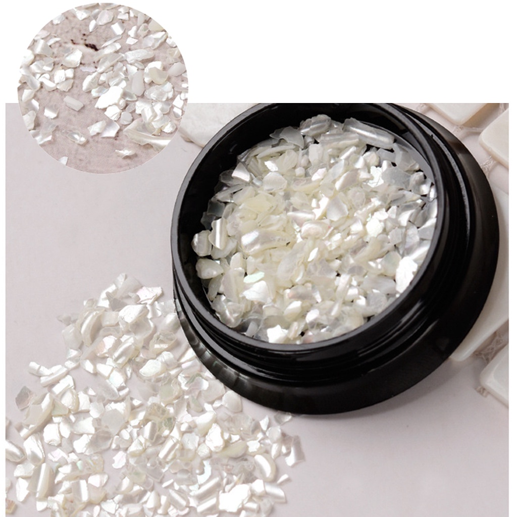 1 Hộp Đá Vỏ Sò Tự Nhiên Dùng Trang Trí Móng Tay Nghệ Thuật