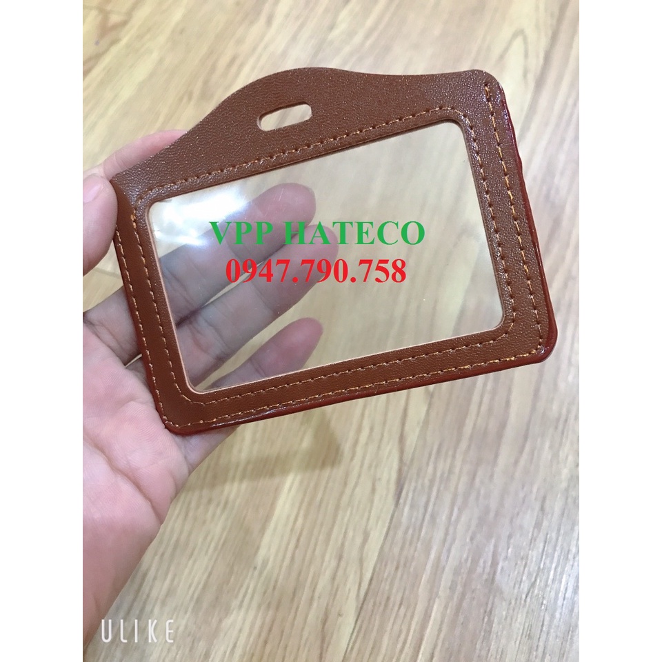 MẶT THẺ DA NÂU / XANH / ĐEN 2 MẶT NGANG DỌC - BAO ĐEO THẺ DA HỌC SINH SINH VIÊN - 1 MẶT NGANG, DỌC