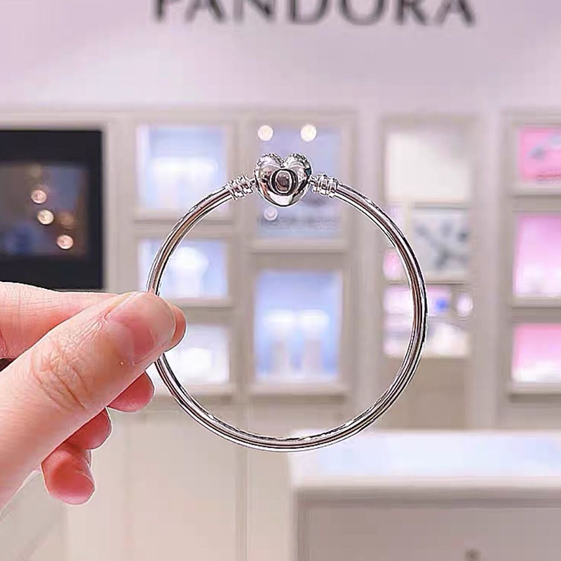 Vòng Tay Mạ Bạc 925 Hình Trái Tim Logo Moments