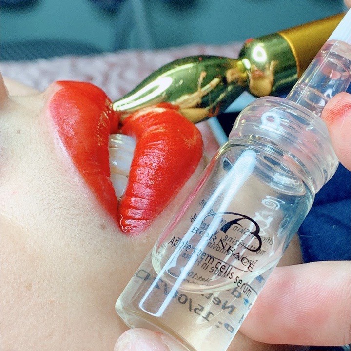 Tinh chất collagen tươi Borneface Pháp dưỡng môi sau phun xăm, kích màu sắc nét, tự nhiên, siêu căng bóng, lọ 10ml