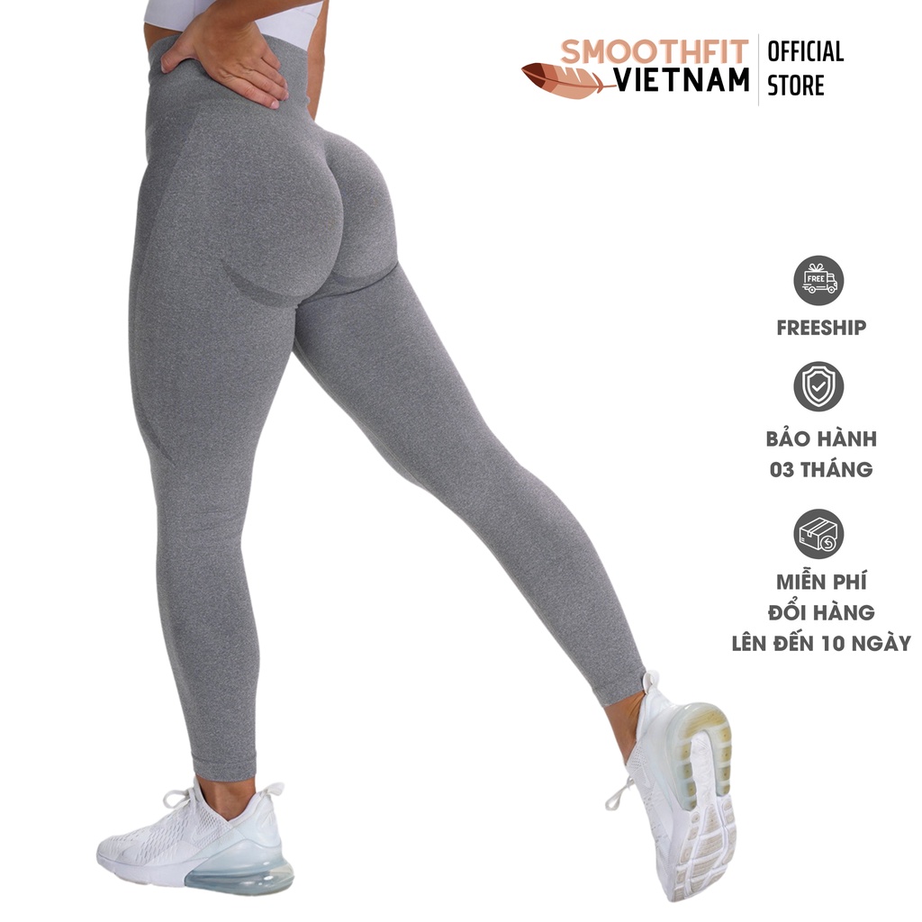 Quần Legging Tập Gym Nữ Cạp Cao - Chất Liệu Dệt Cao Cấp SmoothFitVN Q9165 Co Dãn 4 Chiều - Tập Gym, Yoga, Thể Dục.