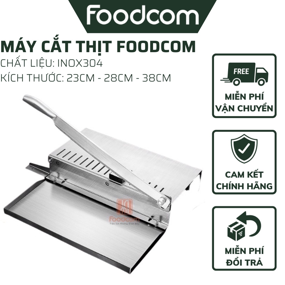 Dao Cắt Gà, Thịt, Sườn, Đồ Đông Lạnh Foodcom Kích Thước 23cm, 28cm, 38cm - Máy Cắt Thịt Đa Năng Inox 304