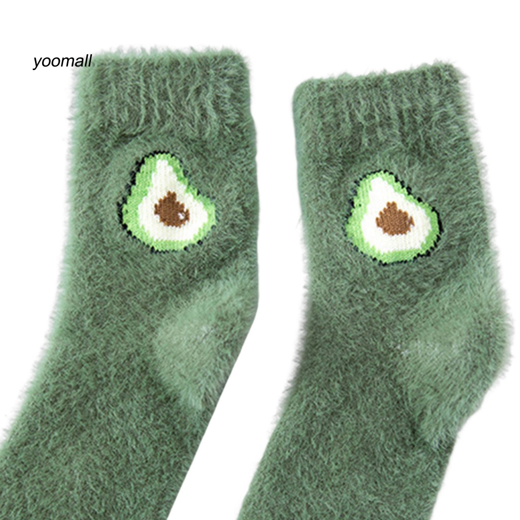 1 Đôi Vớ Dày Giữ Ấm Mùa Đông Mang Trong Nhà / Ngoài Trời Dành Cho Nữ