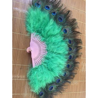 Quạt lông vũ 25 lông công