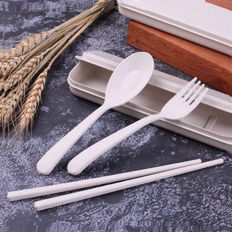 Bộ dụng cụ ăn, bộ thìa dĩa ăn làm từ nhựa lúa mạch an toàn
