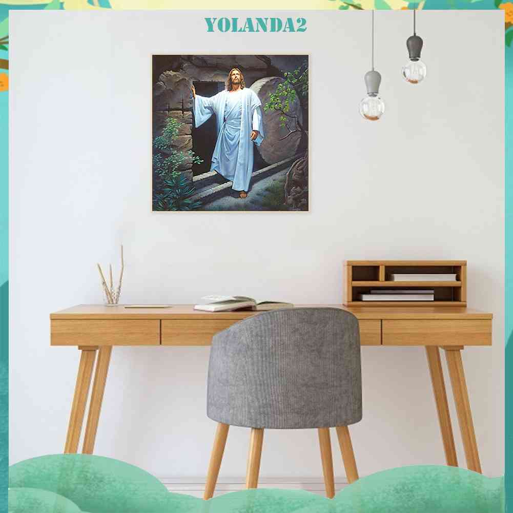 Tranh Đính Đá Kim Cương Toàn Bộ 5D DIY Hình Vẽ Chúa Jesus