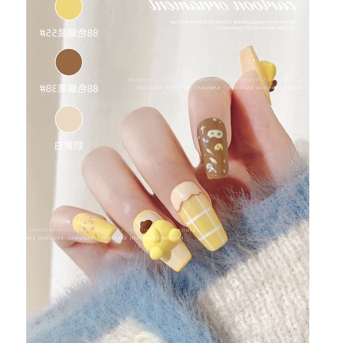 Charm/Slime hoạt hình trang trí móng /ốp lưng /kẹp tóc 3d dễ thương