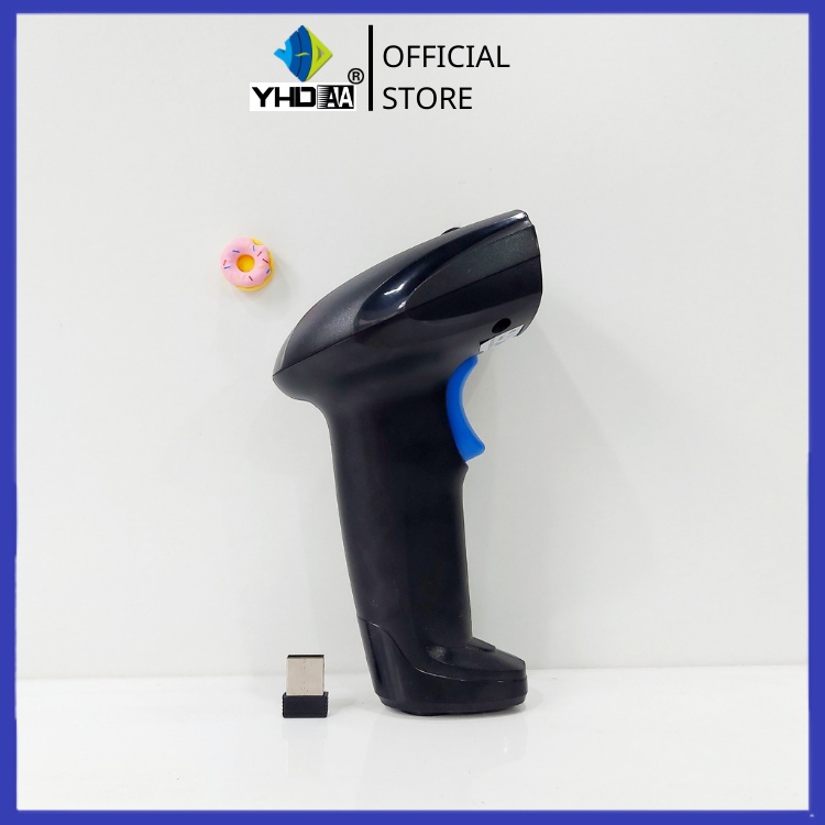 Máy quét mã vạch không dây YHD 1100DW 2D, Đầu đọc Qrcode kết nối USB dùng trên Laptop, PC