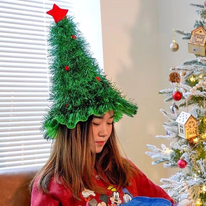 Mũ cây thông noel giáng sinh, mũ cosplay độc lạ cây thông