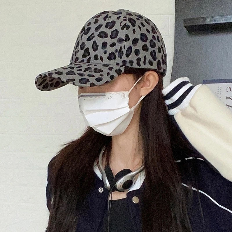 1 Mũ Lưỡi Trai Họa Tiết Da Báo Phong Cách Hip Hop Thời Trang