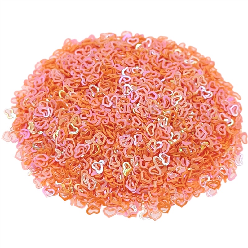 Kim Tuyến Hình Trái Tim Bằng PVC 4mm Dùng Trang Trí Điện Thoại / Móng Tay DIY