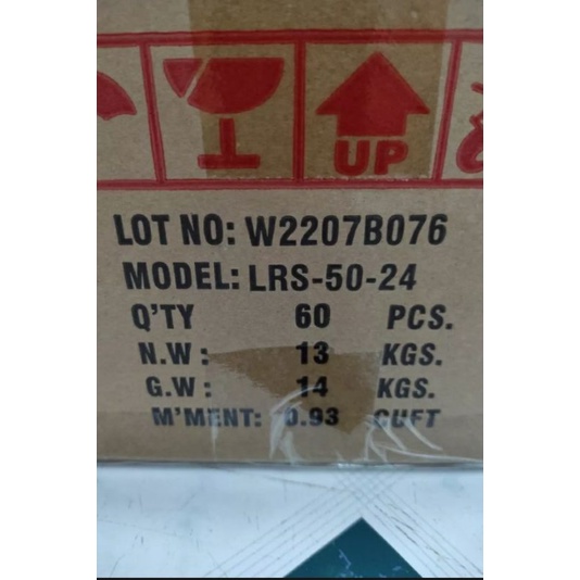 Nguồn tổ ong chính hãng Mean Well 24V 50W LRS - 50 -24