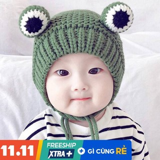 Mũ len trẻ em hình ếch hàn quốc