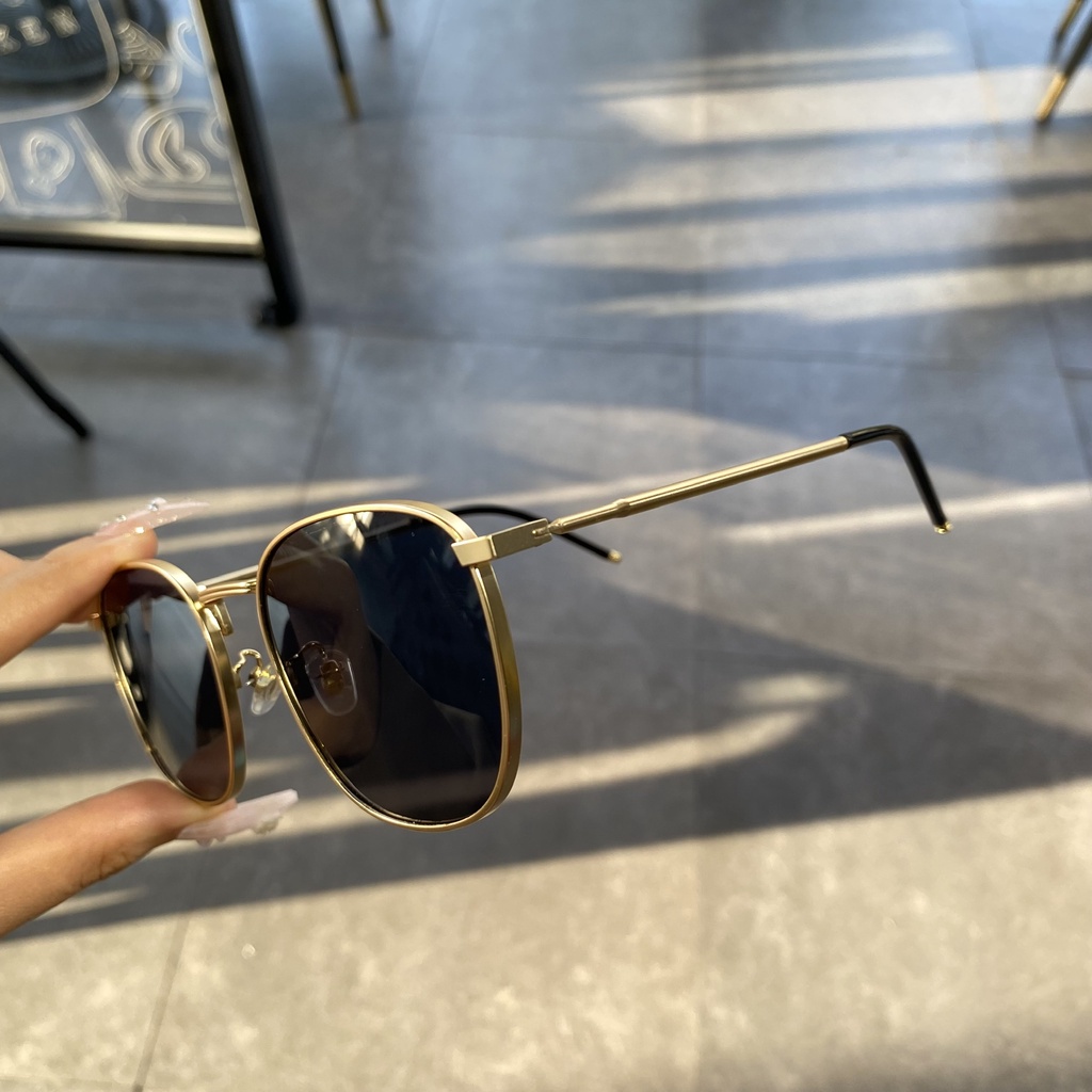 Kính mát nam nữ mắt tròn thời trang cao cấp, kính râm chống tia UV phong cách Hàn Quốc đẹp sang trọng LUMINA 205