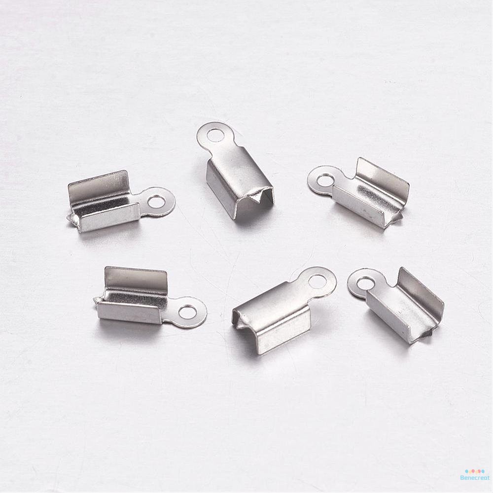 Set 100 đầu uốn gấp BENECREAT 9.5x4x3mm 1mm bằng thép không gỉ 304