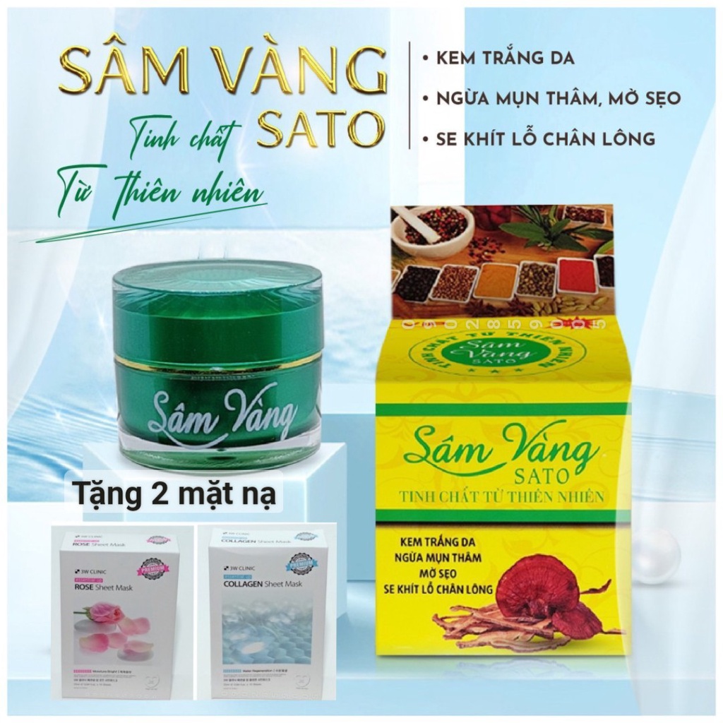 Kem dưỡng mụn sâm vàng sato thảo dược đông y