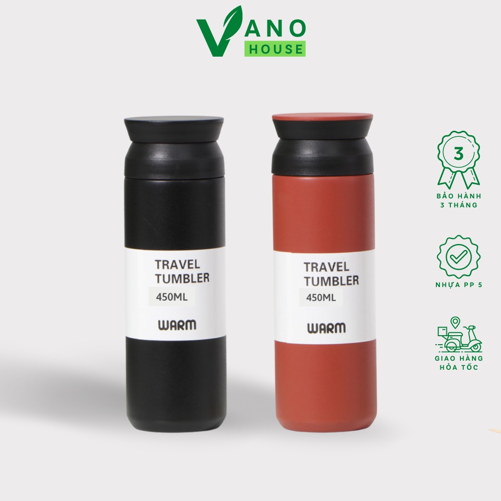 Bình Giữ Nhiệt Vano House Inox 304 Dung Tích 450ML GN0022