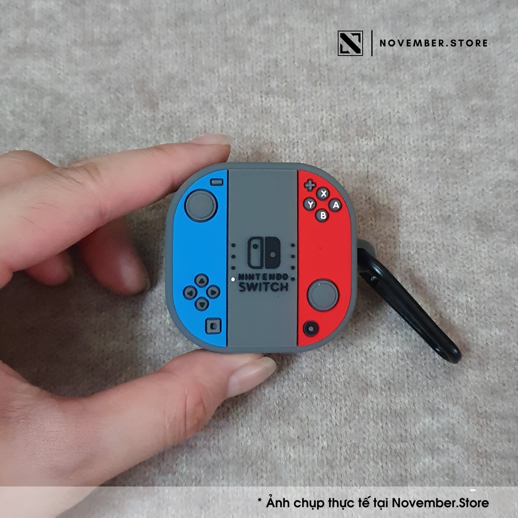 Ốp case cho Galaxy Buds2 Pro / Buds 2 / Buds FE / Buds Pro / Buds Live hình Nintendo - Tặng móc treo