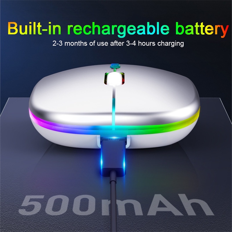 Chuột không dây Có Đèn LED RGB Nhiều Màu Sắc Chất Lượng Cao Cho PC / Laptop / Tablet / MacBook