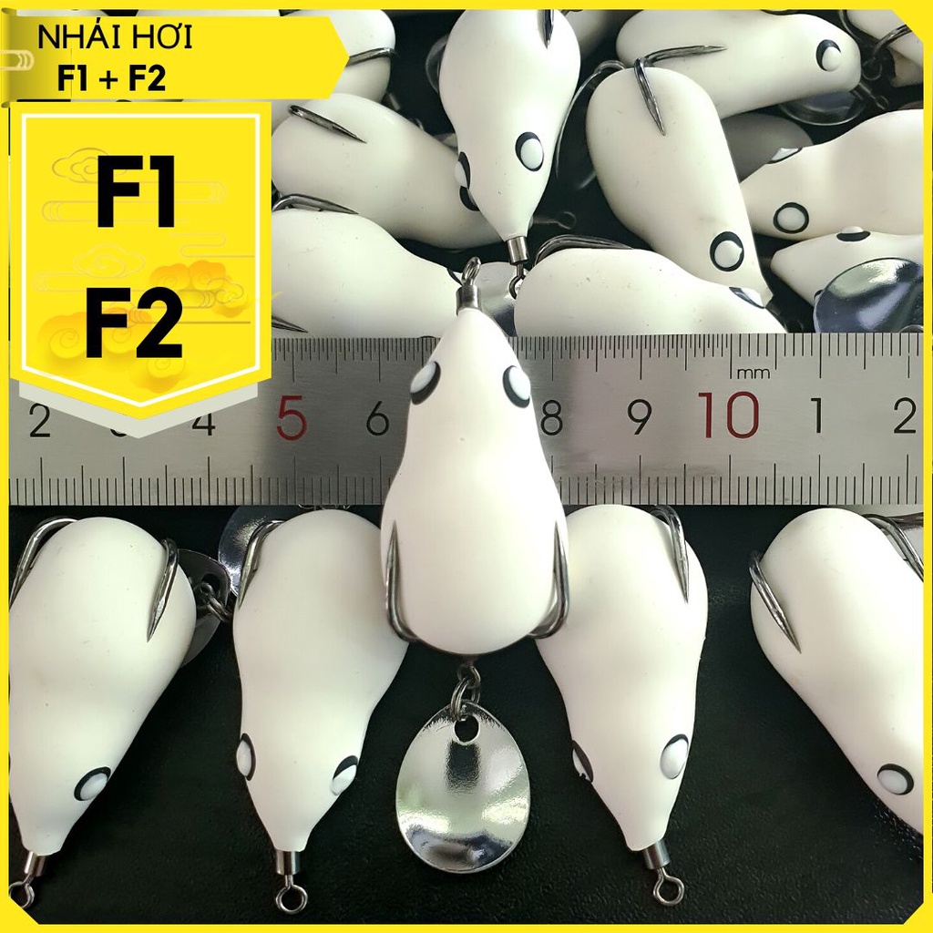 Nhái hơi F1 F2, nhái hơi câu cá lóc siêu nhạy SIZE 3,8cm