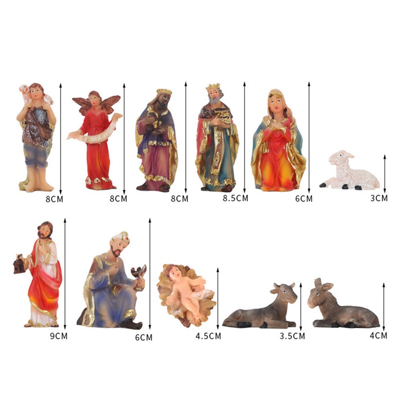 1 Bộ Tượng Trang Trí Giáng Sinh Jesus Manger Group