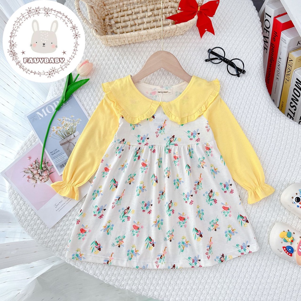 Váy Đầm MINKY MOM Bé Gái Vải Cotton Xuất Đẹp Hoa Nhí Đáng Yêu Xinh Xắn Đi Học Đi Chơi Trẻ Em 0 1 2 3 4 5 Tuổi-Favybaby