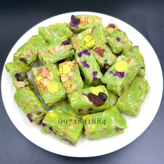 Kẹo dừa ngũ cốc vị lá dứa - kẹo nougat dừa non vị lá dứa 250g/ 500g/1kg