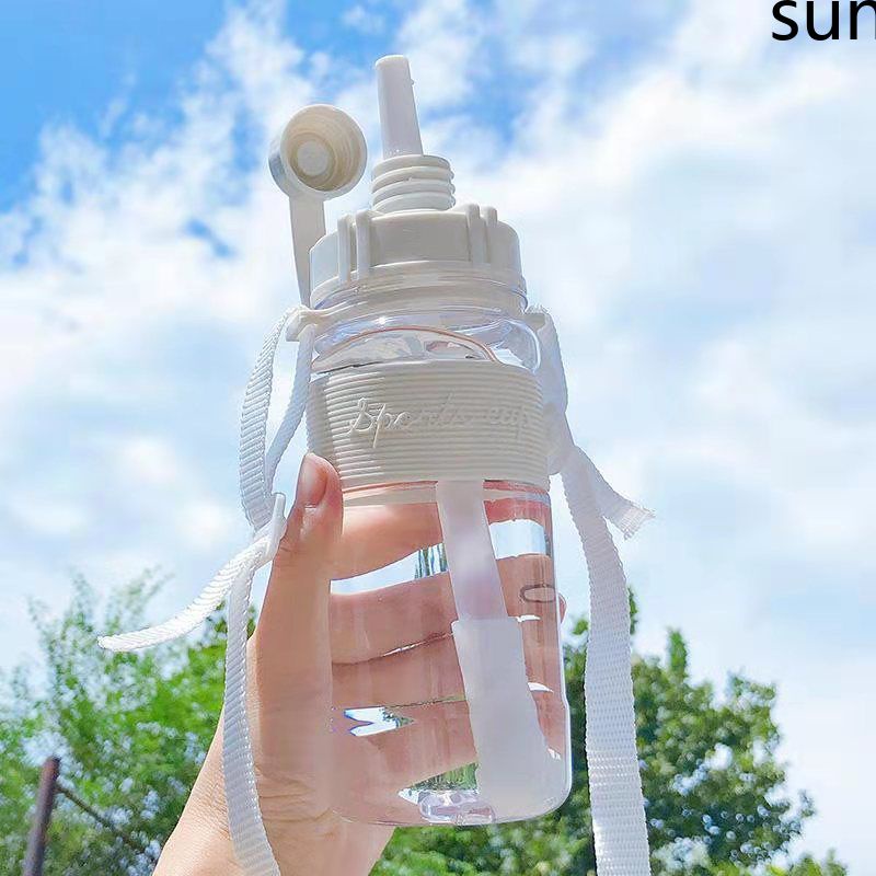 Thể Thao Nước Cup Thể Dục Ngoài Trời Đi Xe Đạp Sáng Tạo Cốc Nước Bình Có Ống Hút Nam Nữ Công Suất Lớn Đa không Gian Màu Cup-Mặt Trời. Vn