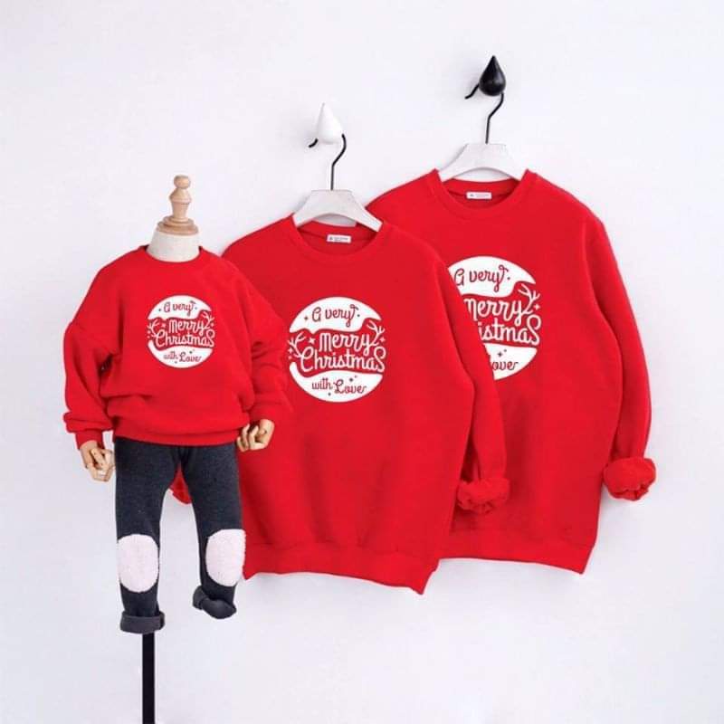 [SĨ] áo sweater NOEN giáng sinh merry christmas màu đỏ áo nhóm 3/4/5 người chất đẹp