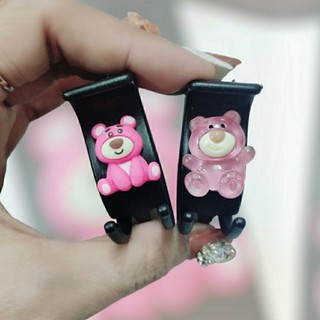 [Lẻ] Kẹp Càng Cua 3 Răng Đen Đính Charm