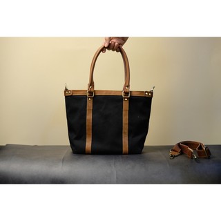 Original Tote V2 - túi tote cao cấp da bò phối vải canvas