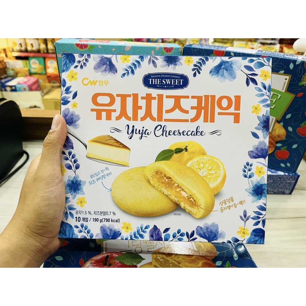 BÁNH QUY CW NHÂN PHOMAI CHANH  Hàn Quốc Hộp 190gr