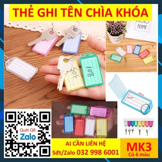 Combo 50 thẻ chìa khóa MK3 Thẻ tên Móc khóa SQ-3308 đánh dấu chìa khóa Thẻ vali hành lý valy magic1