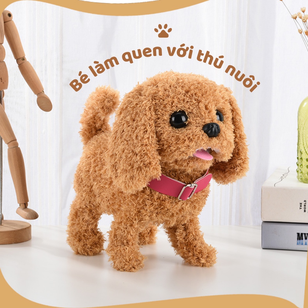 Chó bông biết đi biết sủa gâu gâu CỠ LỚN vẫy đuôi cún bông đồ chơi cho trẻ em bé trai bé gái Babyegg 1 2 3 4 5 6 7 tuổi