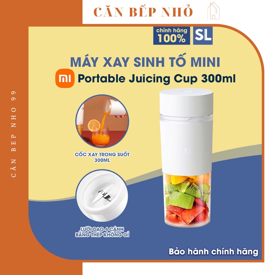 Máy xay sinh tố mini cầm tay nhỏ gọn tiên lợi Bear, Xiaomi, Bảo Hành Toàn Quốc 6 Tháng- Hàng Chính Hãng